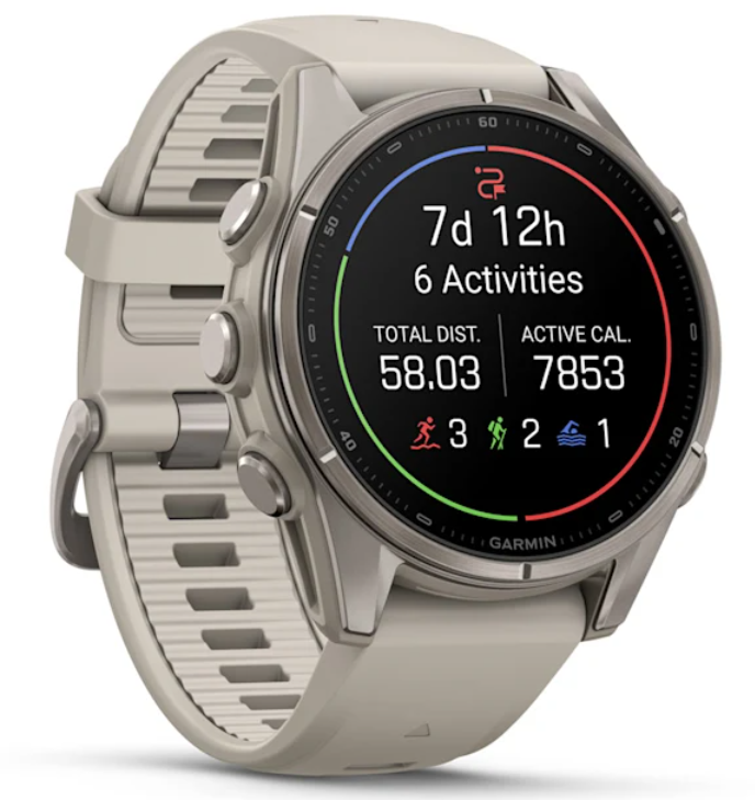 Garmin Fenix 9 AMOLED Premium Multisport GPS Smartwatch, Titanium, Sapphire