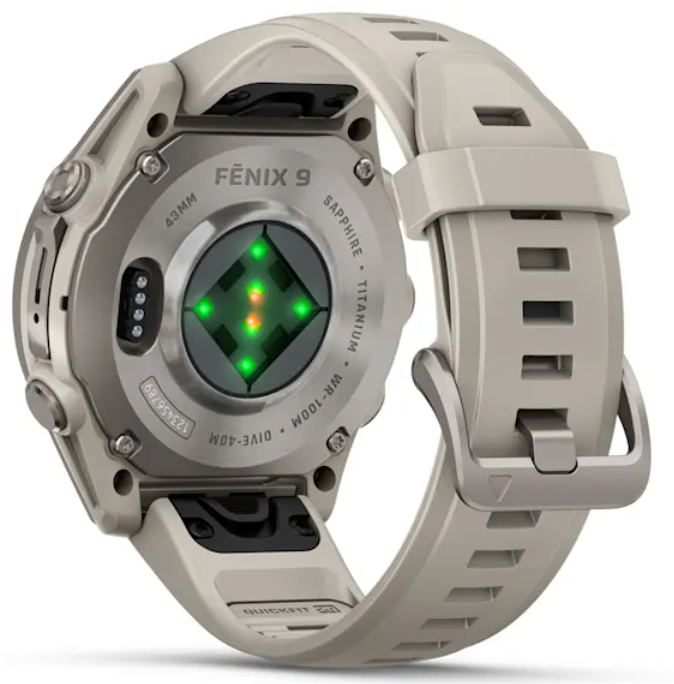 Garmin Fenix 9 AMOLED Premium Multisport GPS Smartwatch, Titanium, Sapphire