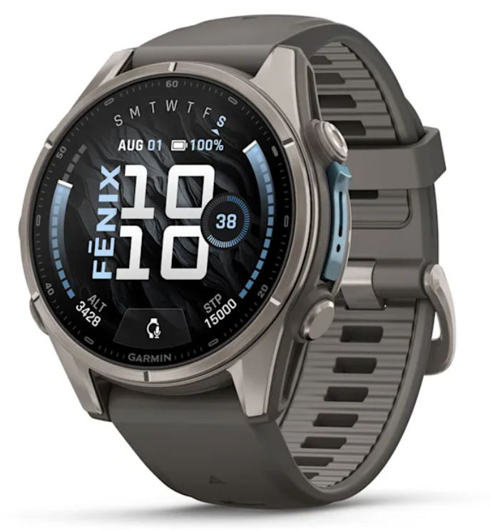 Garmin Fenix 9 AMOLED Premium Multisport GPS Smartwatch, Titanium, Sapphire