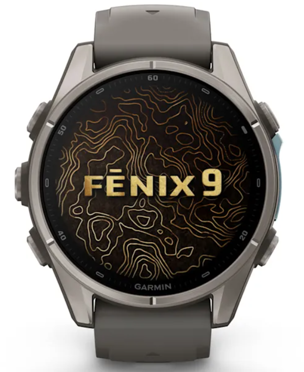 Garmin Fenix 9 AMOLED Premium Multisport GPS Smartwatch, Titanium, Sapphire