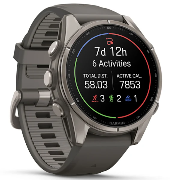 Garmin Fenix 9 AMOLED Premium Multisport GPS Smartwatch, Titanium, Sapphire