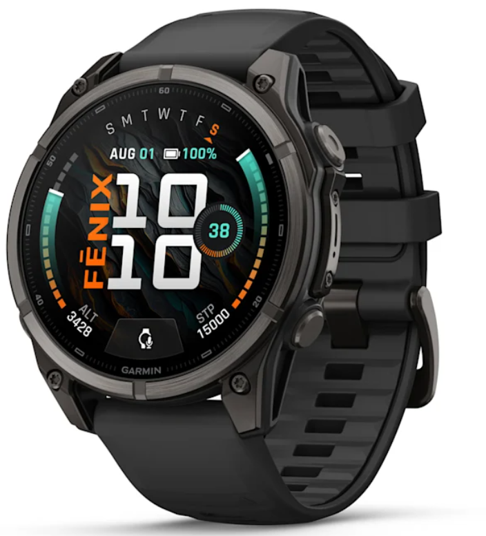 Garmin Fenix 9 AMOLED Premium Multisport GPS Smartwatch, Titanium, Sapphire