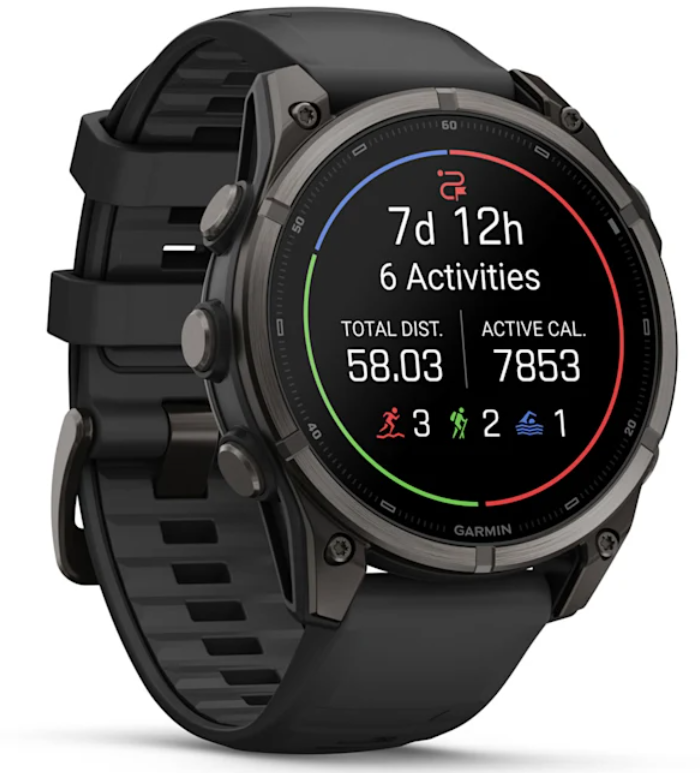 Garmin Fenix 9 AMOLED Premium Multisport GPS Smartwatch, Titanium, Sapphire