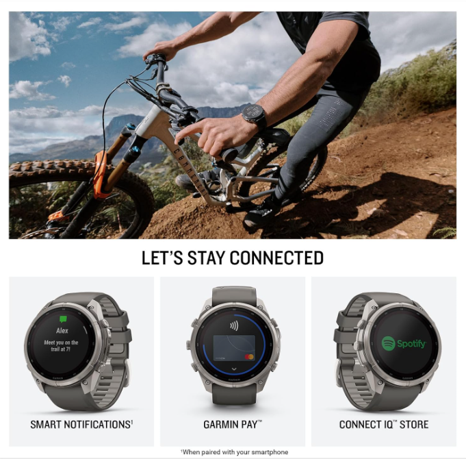Garmin Fenix 9 Pro SOLAR Premium Multisport GPS Smartwatch, Titanium, Sapphire