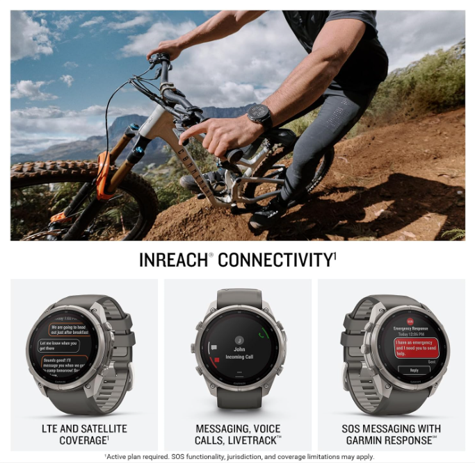 Garmin Fenix 9 Pro SOLAR Premium Multisport GPS Smartwatch, Titanium, Sapphire, inReach Connectivity