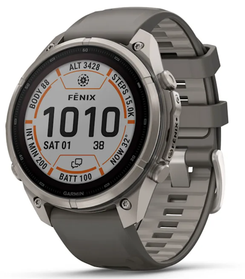 Garmin Fenix 9 Pro SOLAR Premium Multisport GPS Smartwatch, Titanium, Sapphire, inReach Connectivity