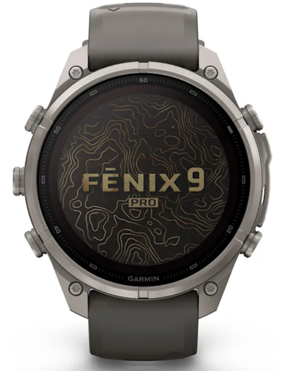 Garmin Fenix 9 Pro SOLAR Premium Multisport GPS Smartwatch, Titanium, Sapphire, inReach Connectivity