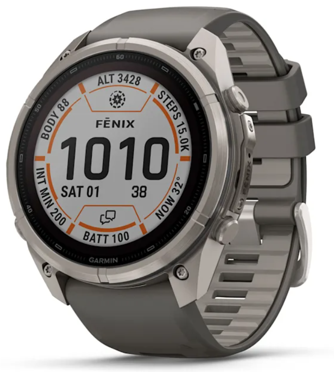 Garmin Fenix 9 Pro SOLAR Premium Multisport GPS Smartwatch, Titanium, Sapphire, inReach Connectivity