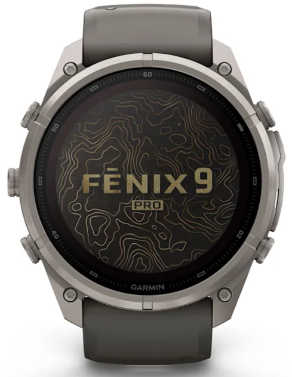 Garmin Fenix 9 Pro SOLAR Premium Multisport GPS Smartwatch, Titanium, Sapphire, inReach Connectivity