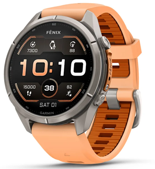 Garmin Fenix 9 Pro AMOLED Premium Multisport GPS Smartwatch, Titanium, Sapphire