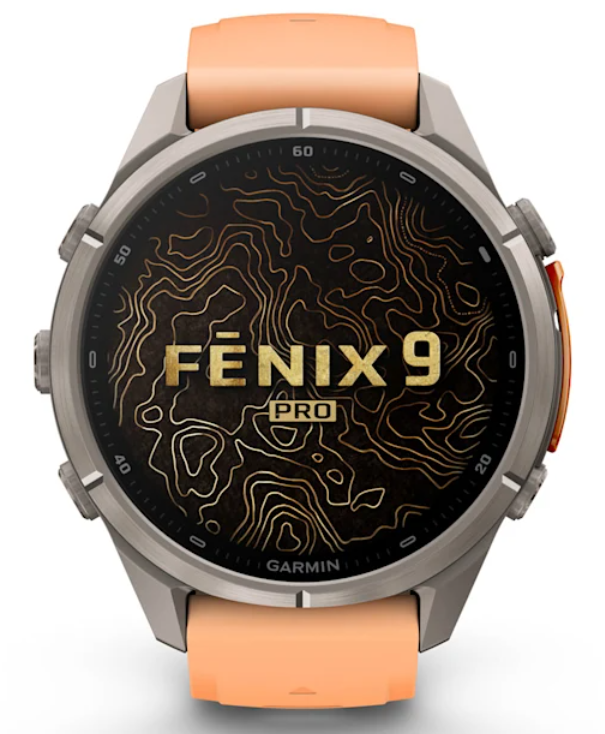 Garmin Fenix 9 Pro AMOLED Premium Multisport GPS Smartwatch, Titanium, Sapphire
