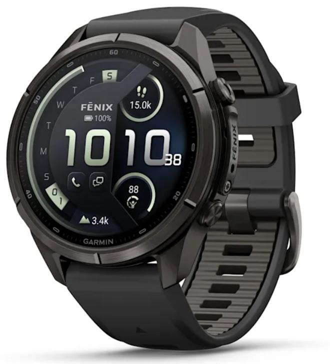 Garmin Fenix 9 Pro AMOLED Premium Multisport GPS Smartwatch, Titanium, Sapphire, inReach Connectivity