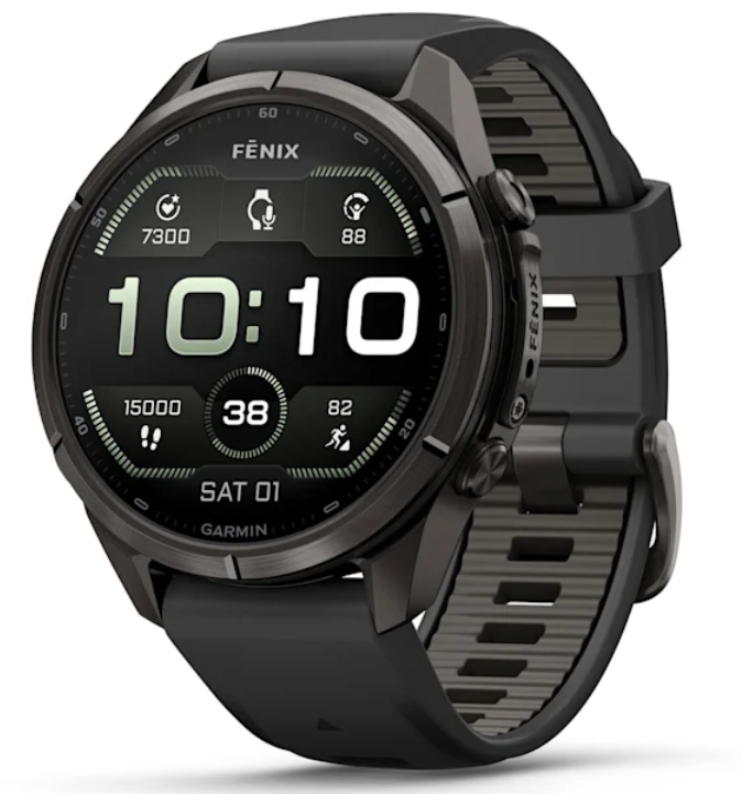Garmin Fenix 9 Pro AMOLED Premium Multisport GPS Smartwatch, Titanium, Sapphire