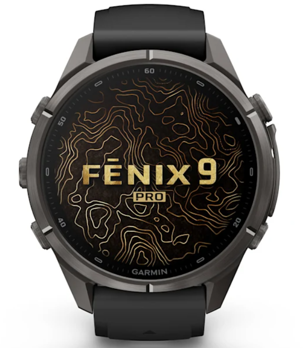 Garmin Fenix 9 Pro AMOLED Premium Multisport GPS Smartwatch, Titanium, Sapphire