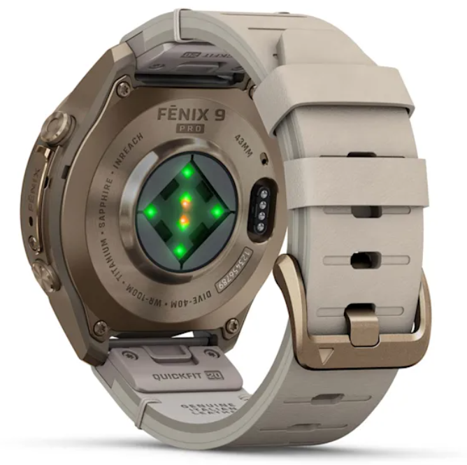 Garmin Fenix 9 Pro AMOLED Premium Multisport GPS Smartwatch, Titanium, Sapphire, inReach Connectivity