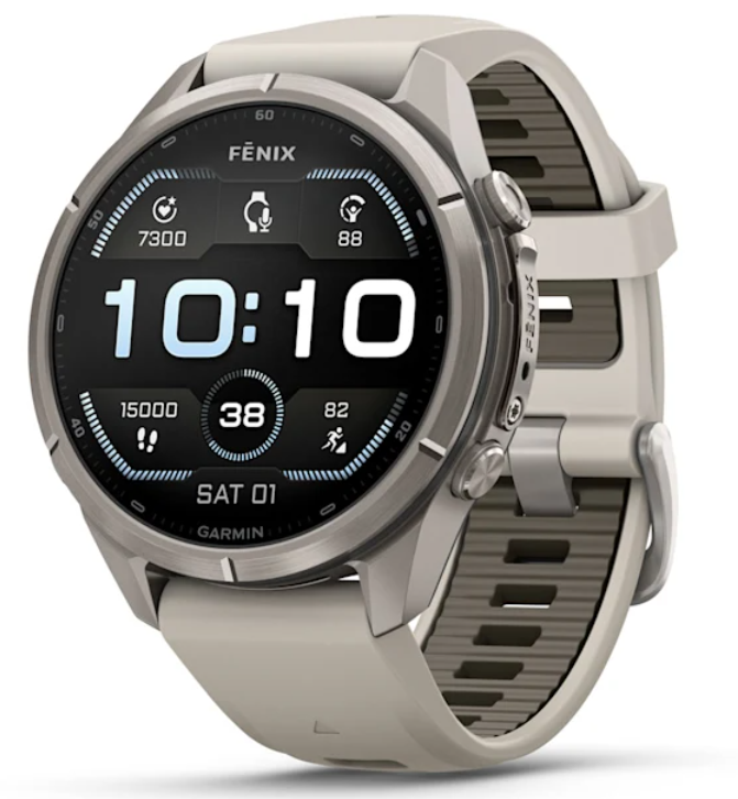 Garmin Fenix 9 Pro AMOLED Premium Multisport GPS Smartwatch, Titanium, Sapphire