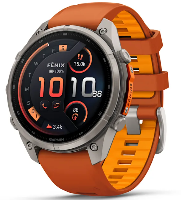 Garmin Fenix 9 Pro AMOLED Premium Multisport GPS Smartwatch, Titanium, Sapphire, inReach Connectivity
