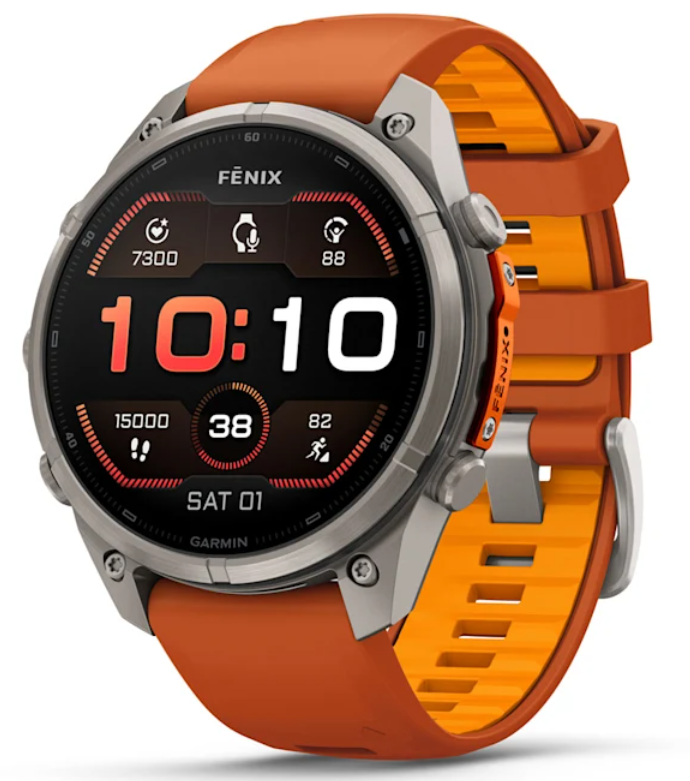Garmin Fenix 9 Pro AMOLED Premium Multisport GPS Smartwatch, Titanium, Sapphire