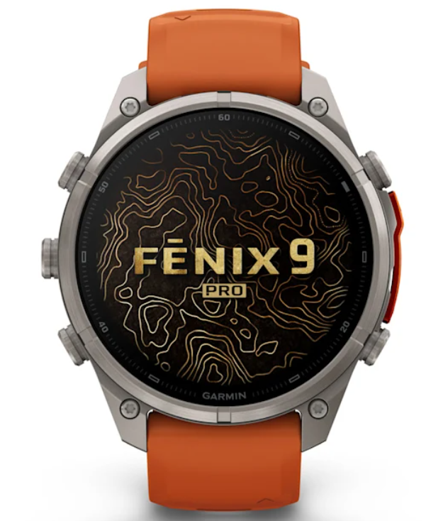Garmin Fenix 9 Pro AMOLED Premium Multisport GPS Smartwatch, Titanium, Sapphire