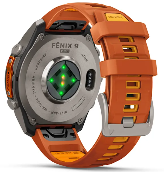 Garmin Fenix 9 Pro AMOLED Premium Multisport GPS Smartwatch, Titanium, Sapphire