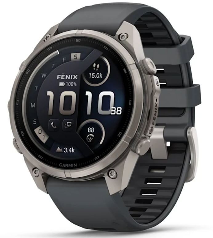 Garmin Fenix 9 Pro AMOLED Premium Multisport GPS Smartwatch, Titanium, Sapphire, inReach Connectivity