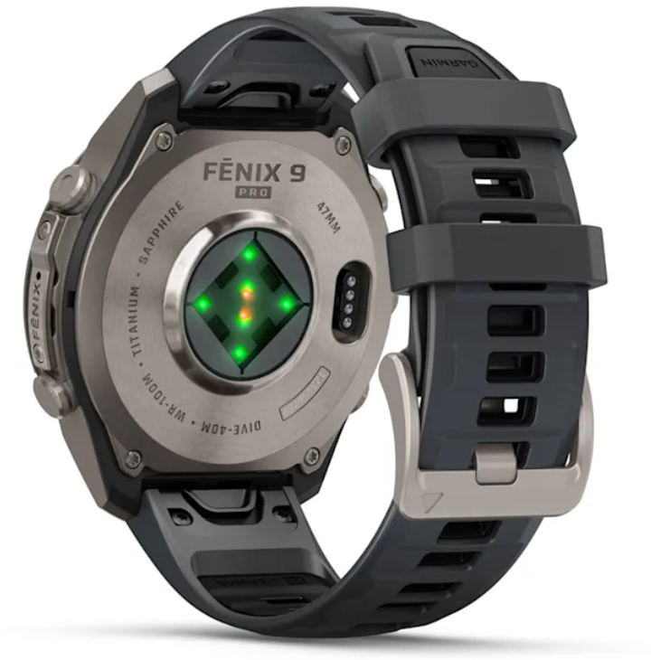 Garmin Fenix 9 Pro AMOLED Premium Multisport GPS Smartwatch, Titanium, Sapphire, inReach Connectivity