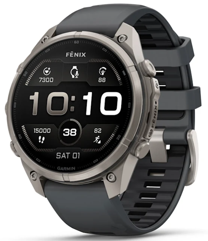 Garmin Fenix 9 Pro AMOLED Premium Multisport GPS Smartwatch, Titanium, Sapphire
