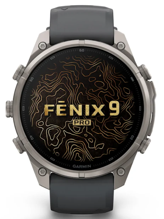 Garmin Fenix 9 Pro AMOLED Premium Multisport GPS Smartwatch, Titanium, Sapphire