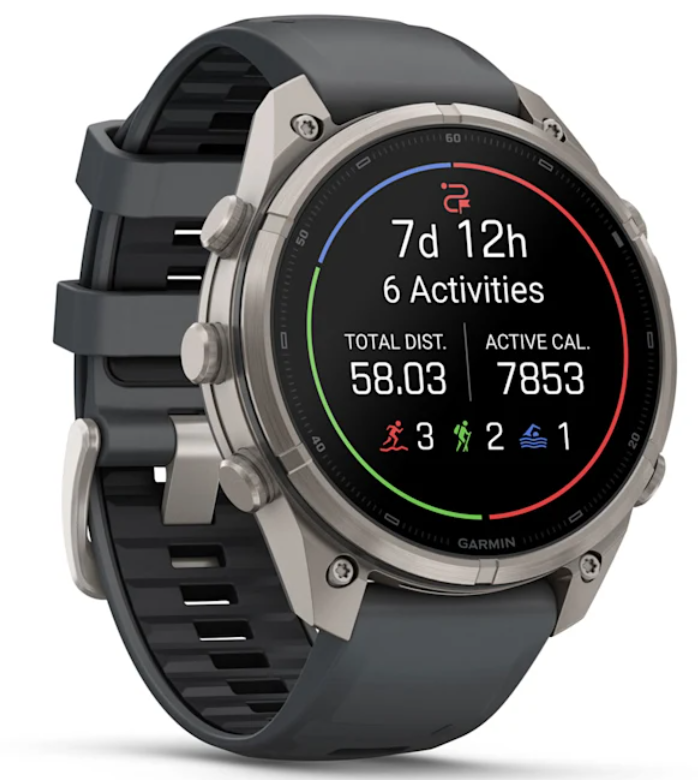 Garmin Fenix 9 Pro AMOLED Premium Multisport GPS Smartwatch, Titanium, Sapphire