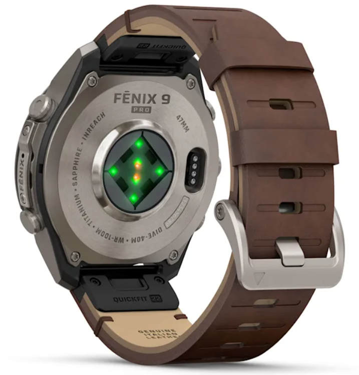 Garmin Fenix 9 Pro AMOLED Premium Multisport GPS Smartwatch, Titanium, Sapphire, inReach Connectivity