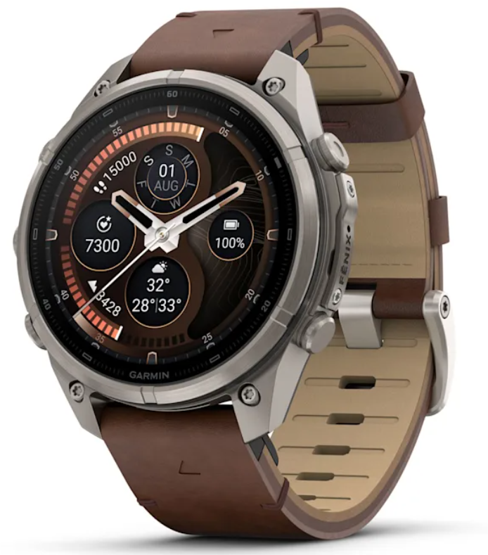 Garmin Fenix 9 Pro AMOLED Premium Multisport GPS Smartwatch, Titanium, Sapphire, inReach Connectivity