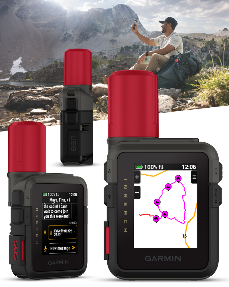 Garmin inReach Mini 3 Plus Compact Satellite Communicator w/ Photo & Voice Messaging (010-03387-10) with Wearable4U Bundle