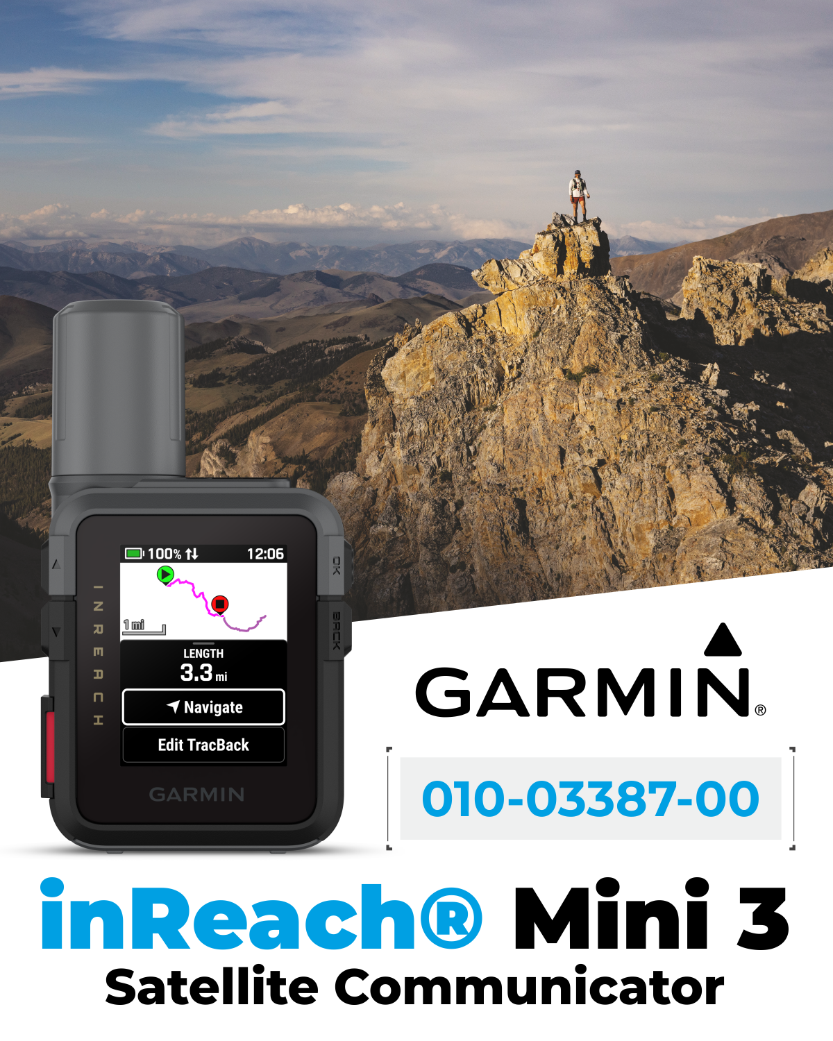 Garmin inReach Mini 3 Compact Satellite Communicator (010-03387-00) wi ...