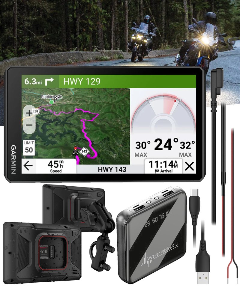 Garmin Zumo XT3 Rugged Motorcycle GPS Navigator | Wearable4U Power Bank Bundle