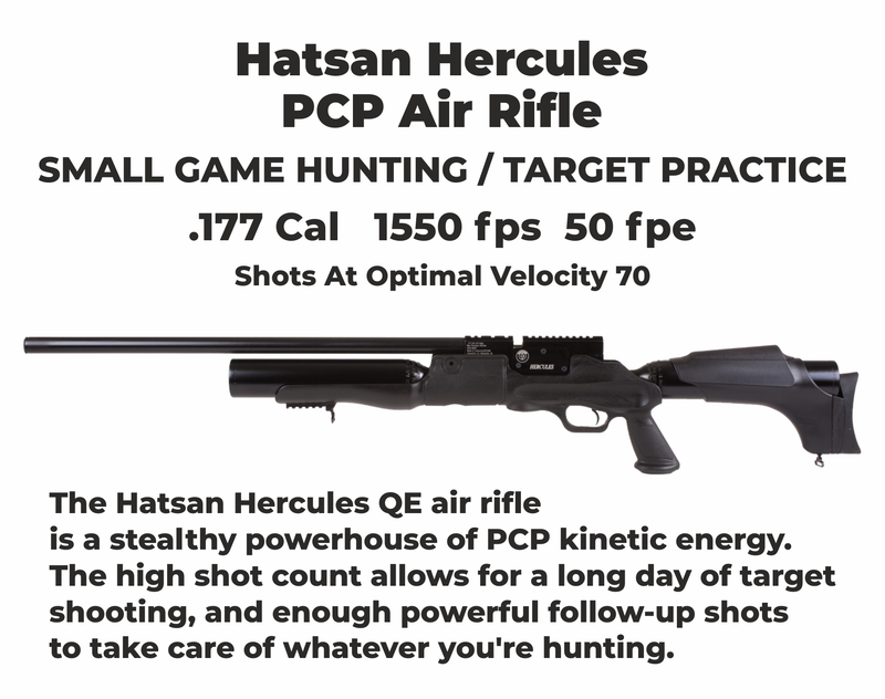 Hatsan Hercules Air Rifle with Included Wearable4U 100x Paper Targets and Lead Pellets Bundle