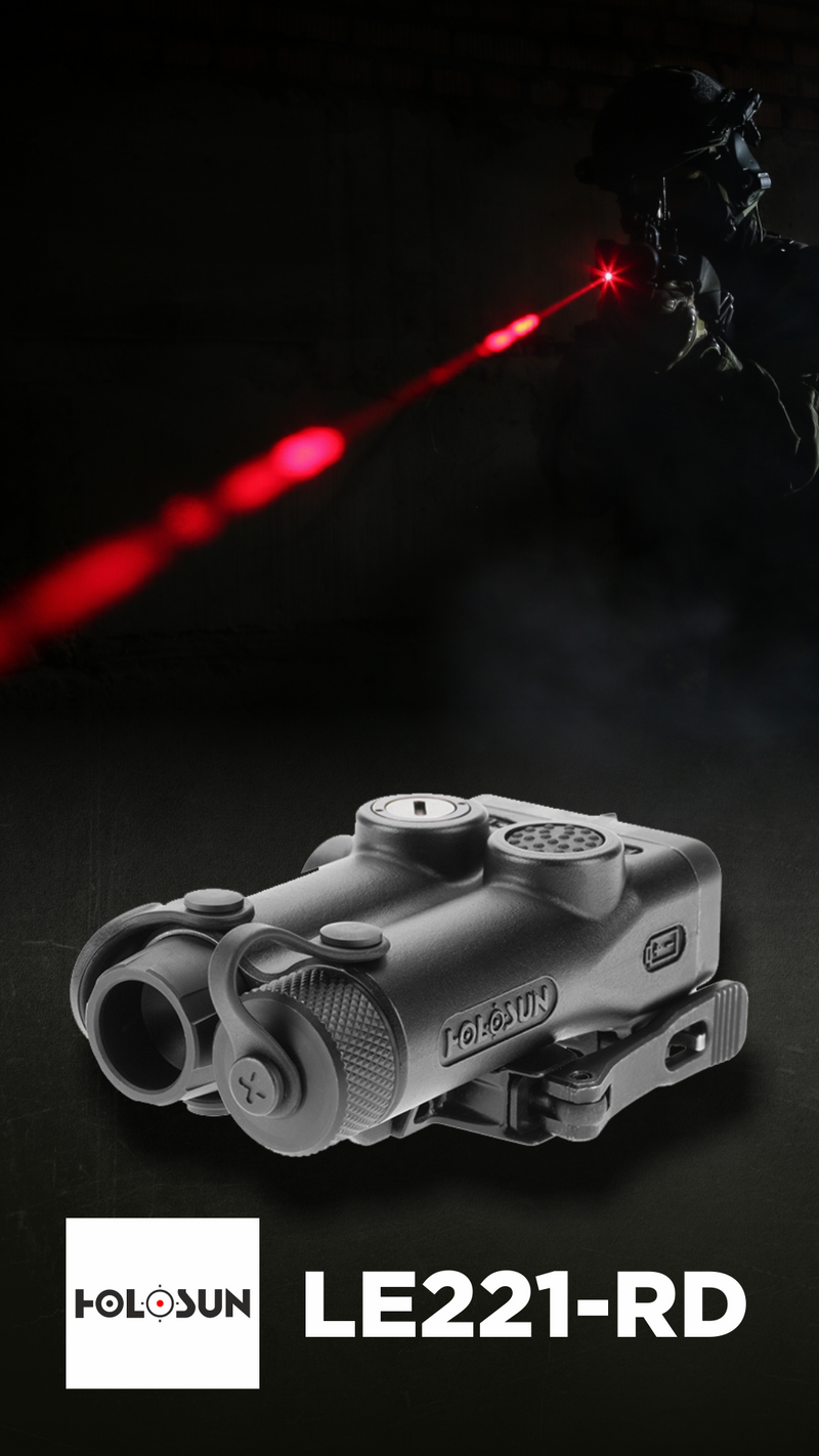Holosun LE221-RD&IR Titanium Co-axial Red and IR Pointer Laser Sight
