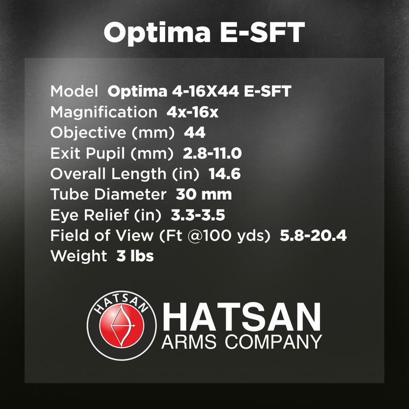 Hatsan Optima E-SFT 4-16X44 AirRifle Riflescope with 11mm Dovetail Mounts