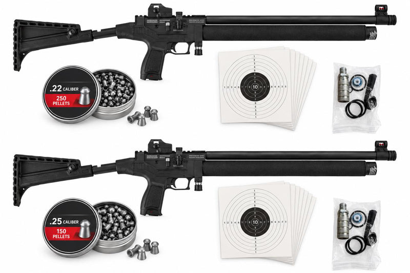 Hatsan Repex .22/.25 Caliber PCP Semi-Auto Side Bolt Air Rifle with Targets and Pellets Bundle