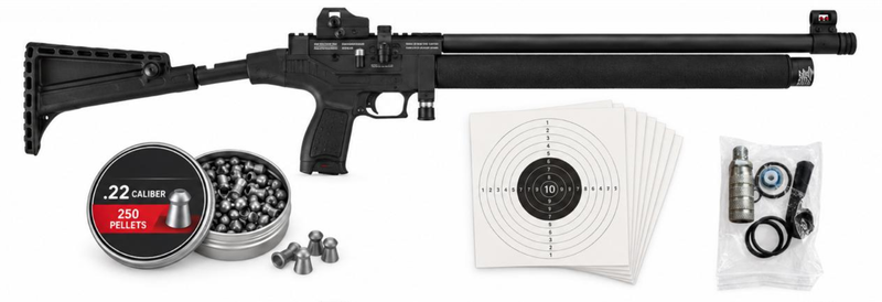 Hatsan Repex .22/.25 Caliber PCP Semi-Auto Side Bolt Air Rifle with Targets and Pellets Bundle