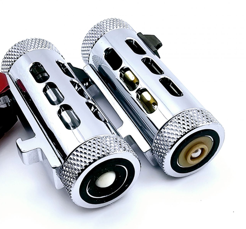 Hawki Gem CO2 .177 cal Air Pistol Blue Sapphire Edition, 1-shot, Single Action, Interchangeable Barrels, 400+ FPS, Chrome Finish, Gemstone Grip (Hi-G-AirGun-Blue)