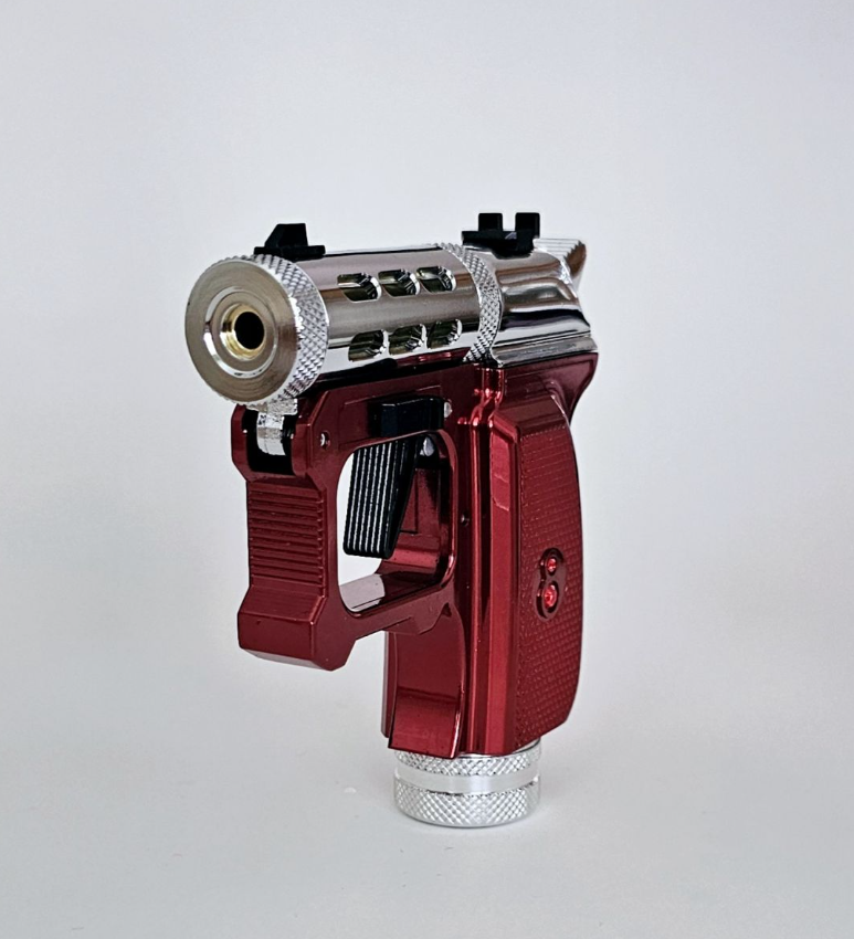Hawki Gem CO2 .177 cal Air Pistol Red Ruby Edition, 1-shot, Single Action, Interchangeable Barrels, 400+ FPS, Chrome Finish, Gemstone Grip (Hi-G-AirGun-Red)
