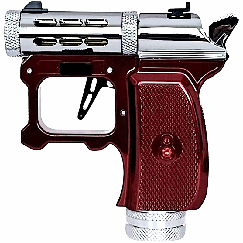 Hawki Gem CO2 .177 cal Air Pistol Red Ruby Edition, 1-shot, Single Action, Interchangeable Barrels, 400+ FPS, Chrome Finish, Gemstone Grip (Hi-G-AirGun-Red)