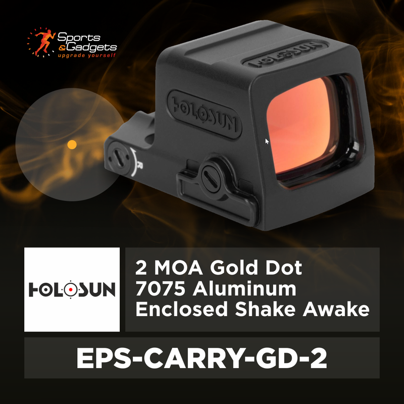 Holosun 2 MOA Gold Dot 7075 Aluminum Enclosed Shake Awake (EPS-CARRY-GD-2)
