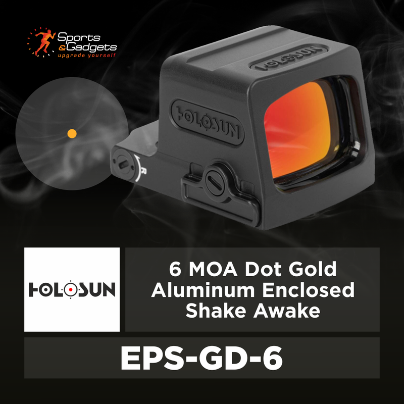 Holosun 6 MOA Dot Gold Aluminum Enclosed Shake Awake (EPS-GD-6)