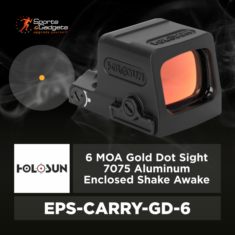 Holosun 6 MOA Gold Dot Sight 7075 Aluminum Enclosed Shake Awake (EPS-CARRY-GD-6)