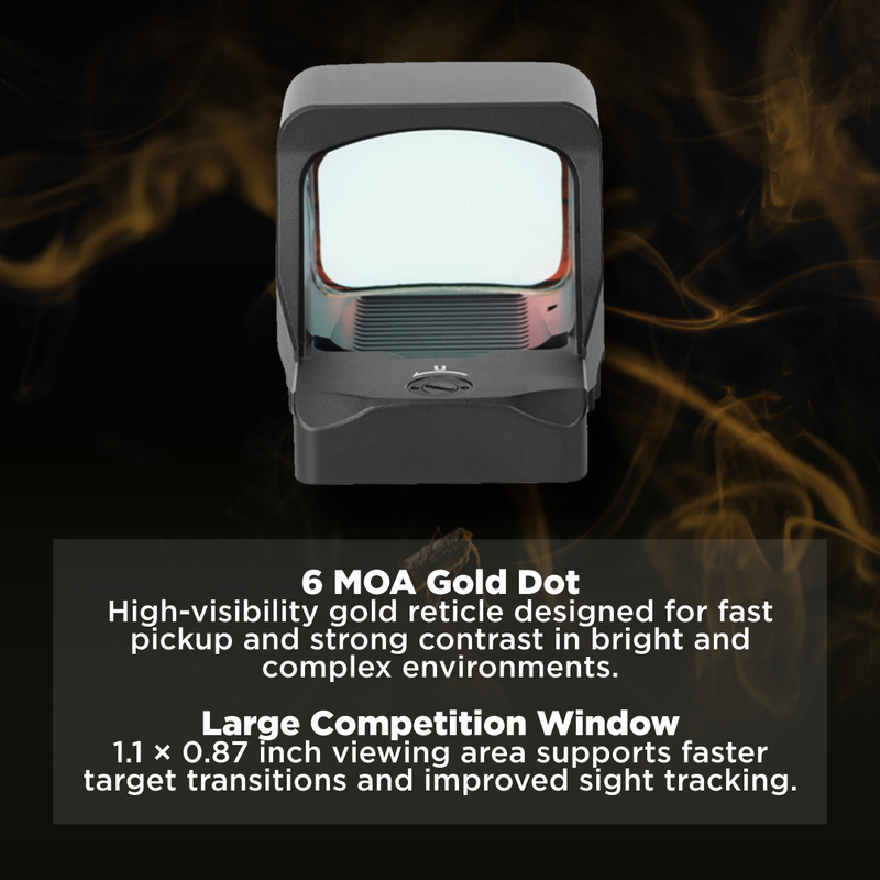 Holosun 6 MOA Shake Awake 7075-T6 Aluminum Gold Dot Sight (HS407COMP-GD-6)