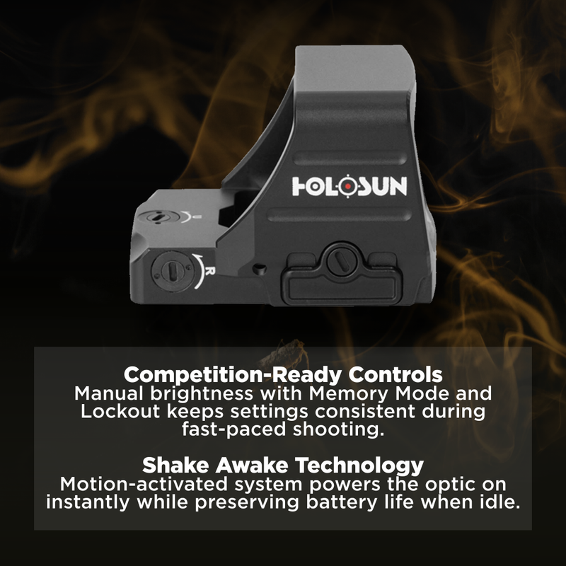 Holosun 6 MOA Shake Awake 7075-T6 Aluminum Gold Dot Sight (HS407COMP-GD-6)
