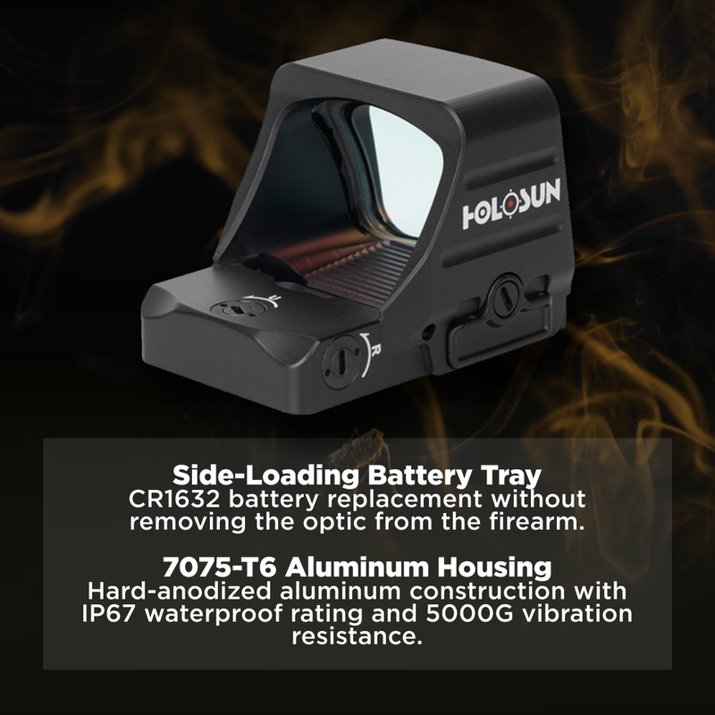 Holosun 6 MOA Shake Awake 7075-T6 Aluminum Gold Dot Sight (HS407COMP-GD-6)