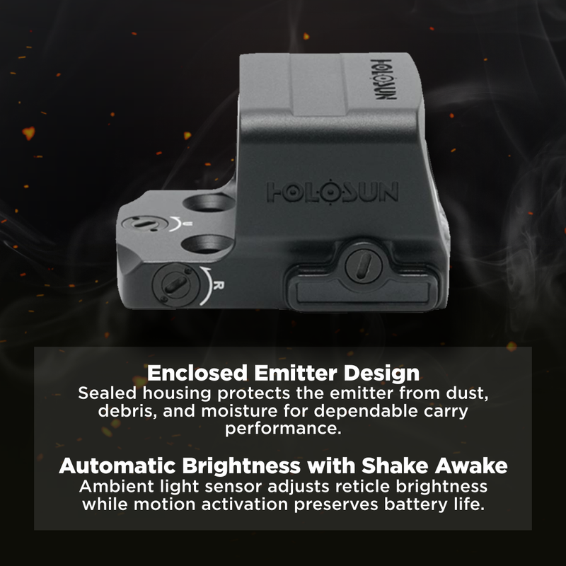 Holosun 7075 Enclosed Shake Awake 3 MOA Red Dot Sight (EPS-CORE-RD-3)