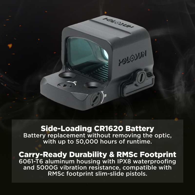 Holosun 7075 Enclosed Shake Awake 3 MOA Red Dot Sight (EPS-CORE-RD-3)